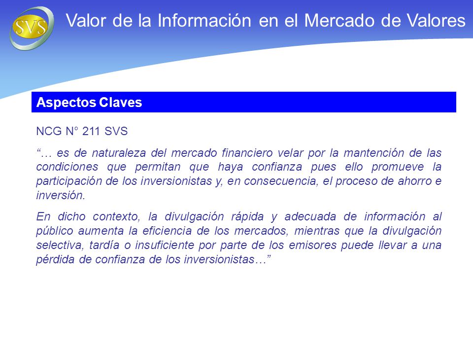 Valor de la Información en el Mercado de Valores