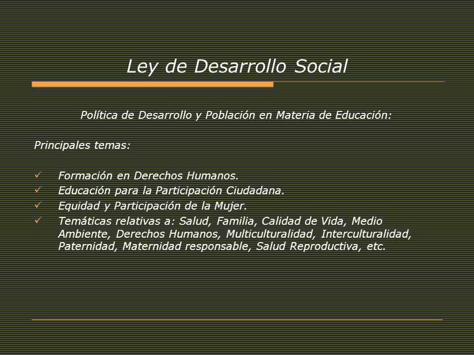 Ley de Desarrollo Social
