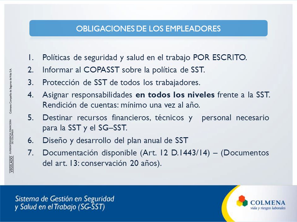 OBLIGACIONES DE LOS EMPLEADORES