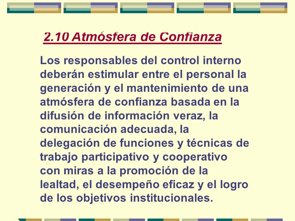 2.10 Atmósfera de Confianza