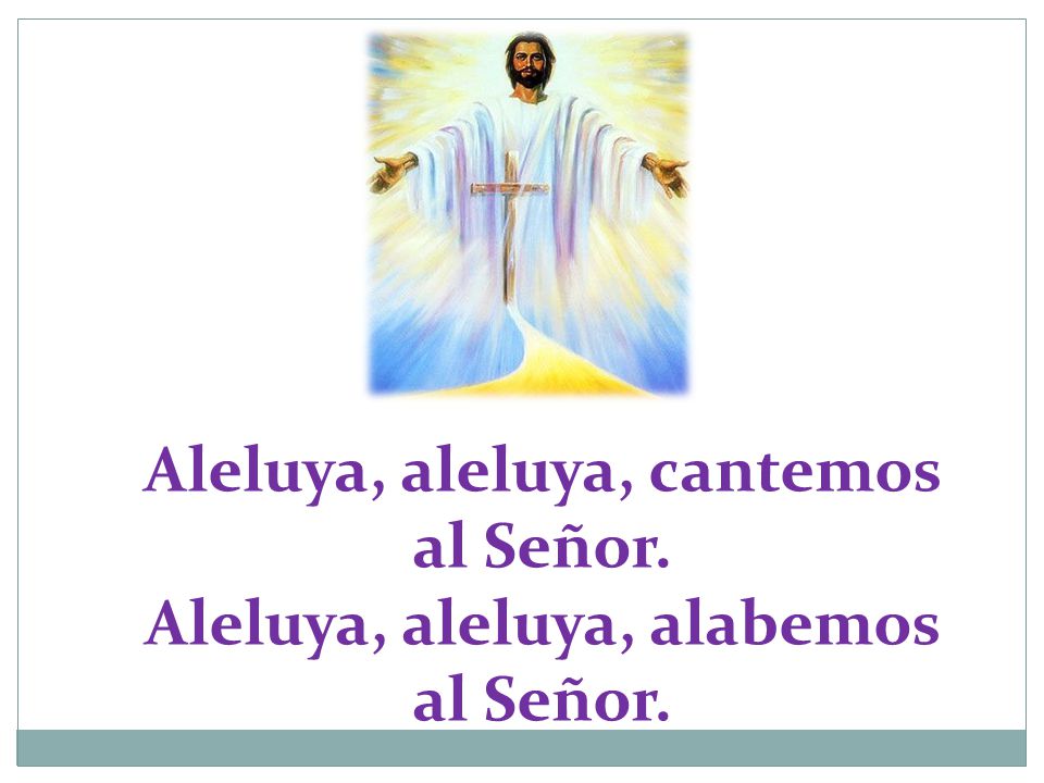 Aleluya, aleluya, cantemos al Señor.