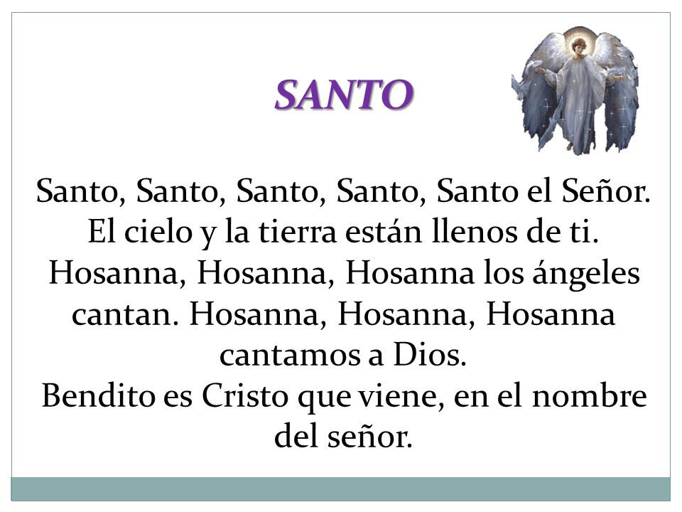 Bendito es Cristo que viene, en el nombre del señor.