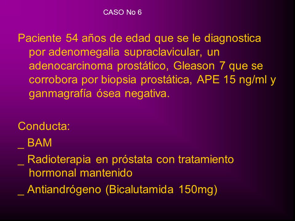 _ Radioterapia en próstata con tratamiento hormonal mantenido