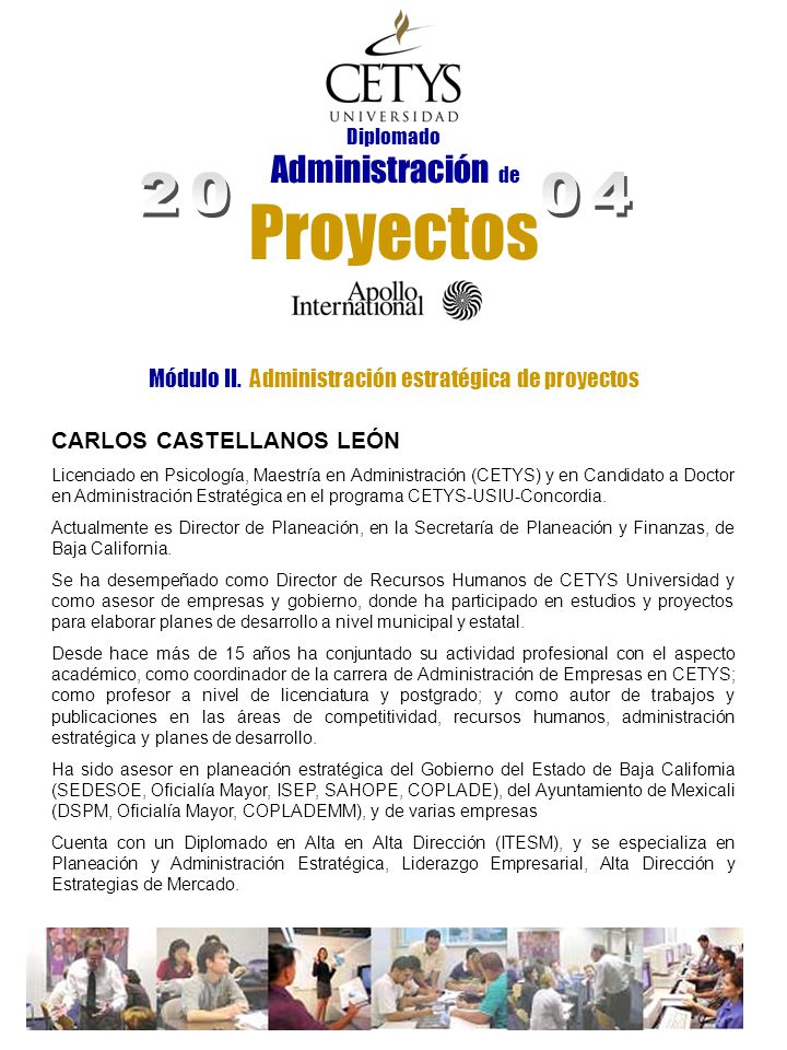 Módulo II. Administración estratégica de proyectos
