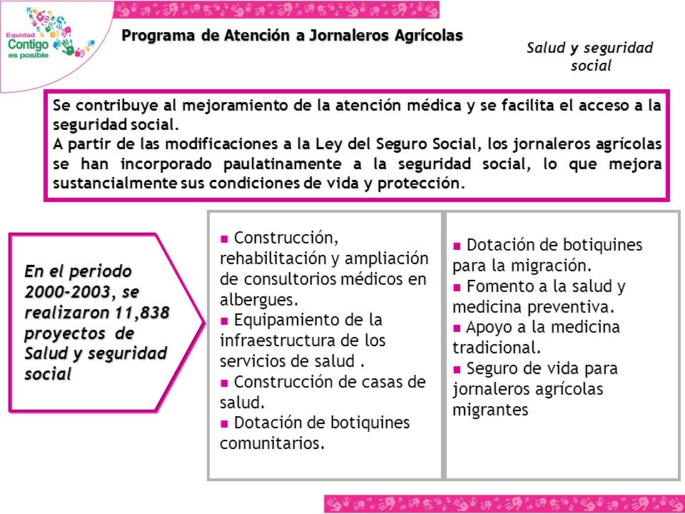 Equipamiento de la infraestructura de los servicios de salud .
