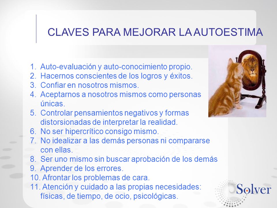 CLAVES PARA MEJORAR LA AUTOESTIMA