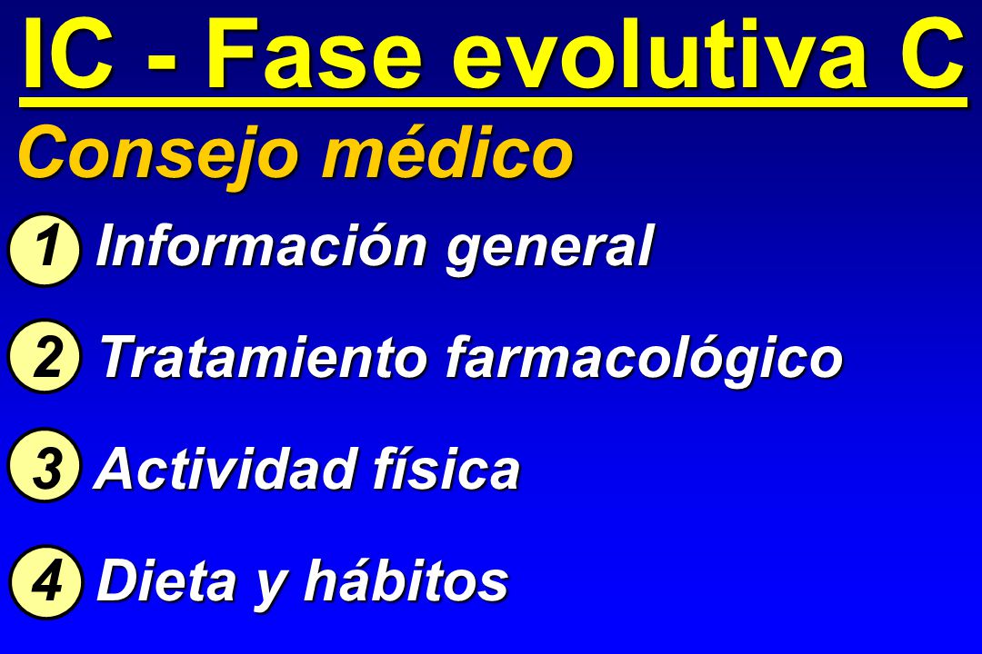 IC - Fase evolutiva C Consejo médico 1 Información general