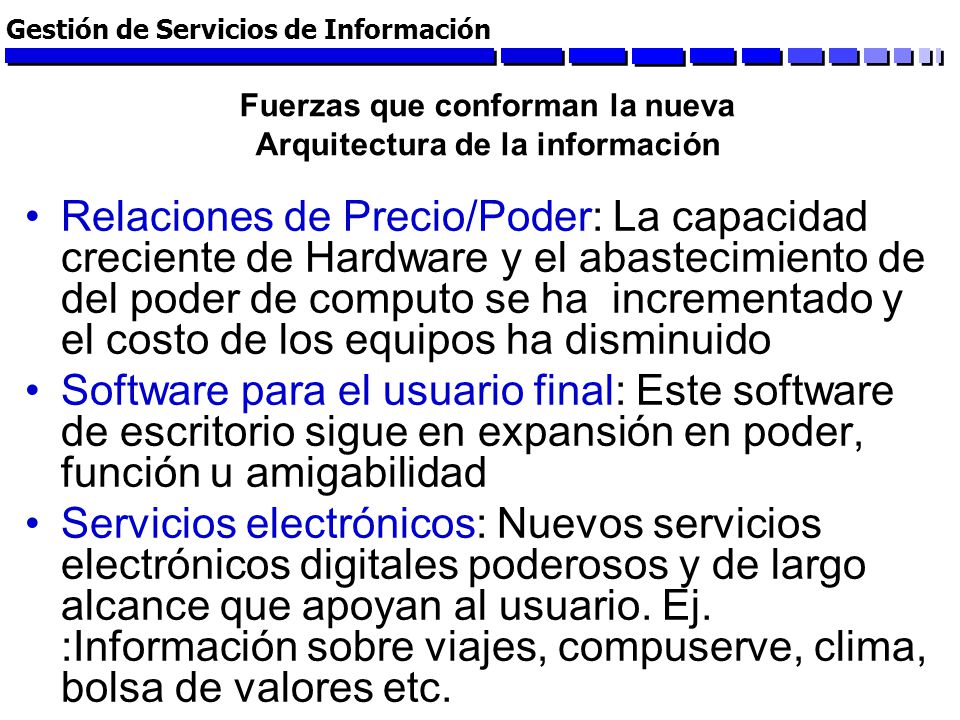 Fuerzas que conforman la nueva Arquitectura de la información