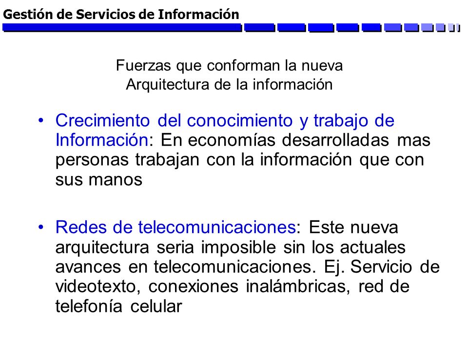 Fuerzas que conforman la nueva Arquitectura de la información