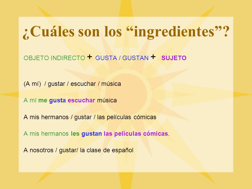 ¿Cuáles son los ingredientes