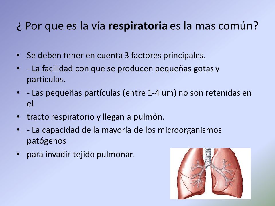 ¿ Por que es la vía respiratoria es la mas común
