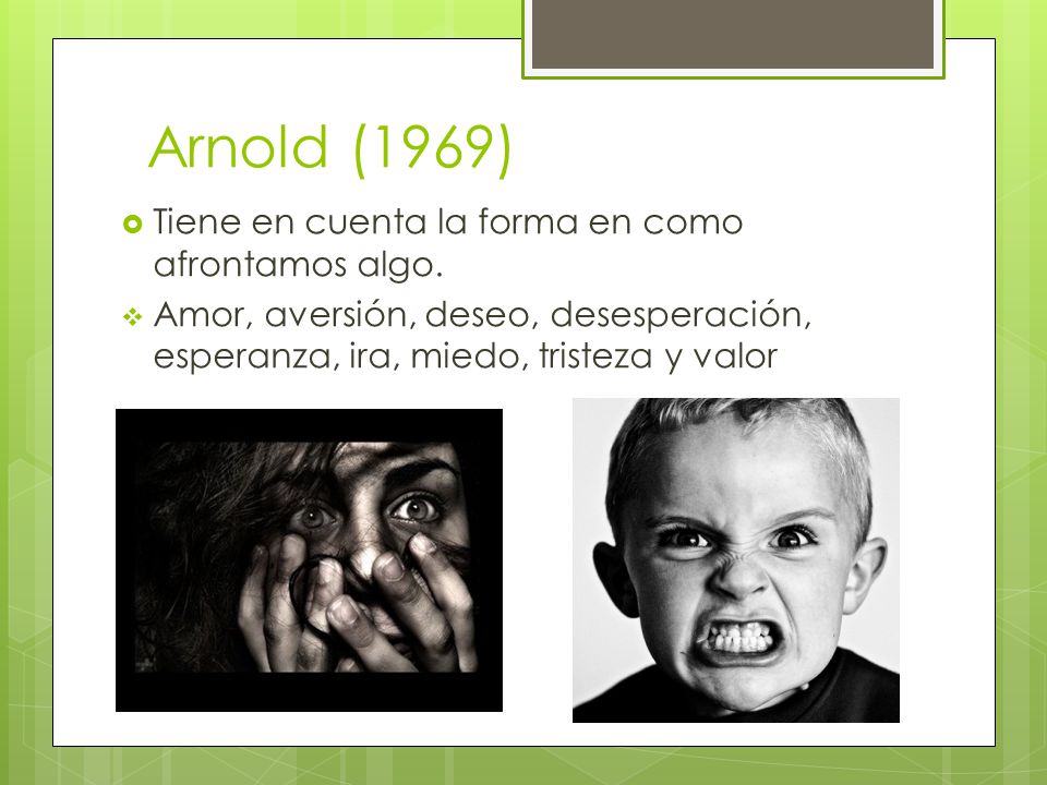 Arnold (1969) Tiene en cuenta la forma en como afrontamos algo.