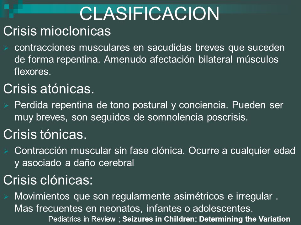 Pediatrics in Review ; Seizures in Children: Determining the Variation