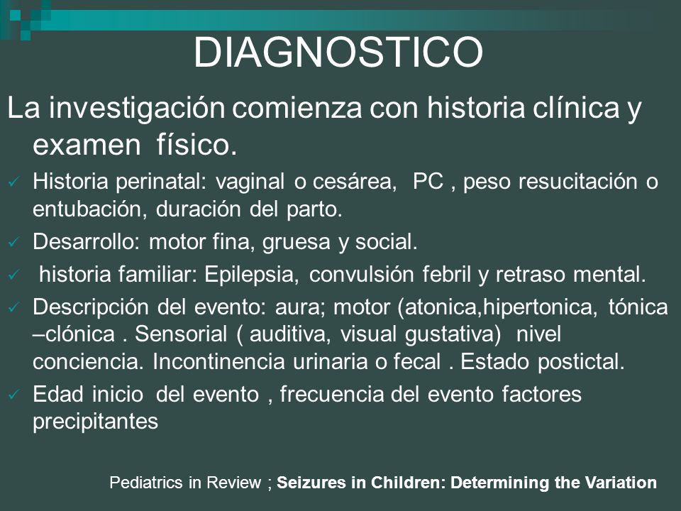 Pediatrics in Review ; Seizures in Children: Determining the Variation