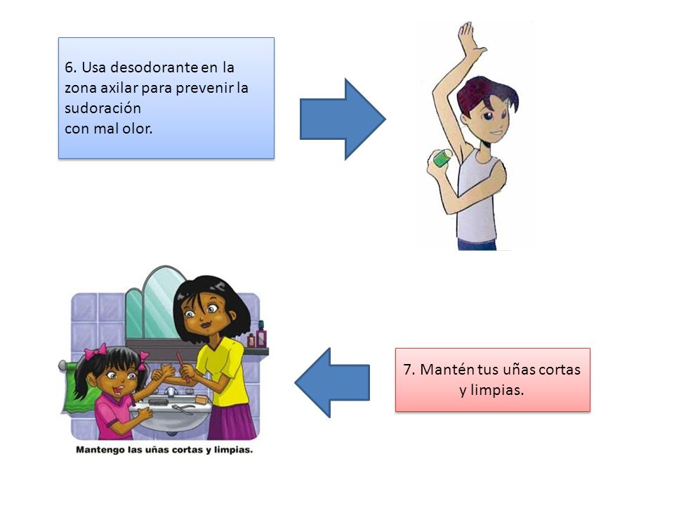 7. Mantén tus uñas cortas y limpias.