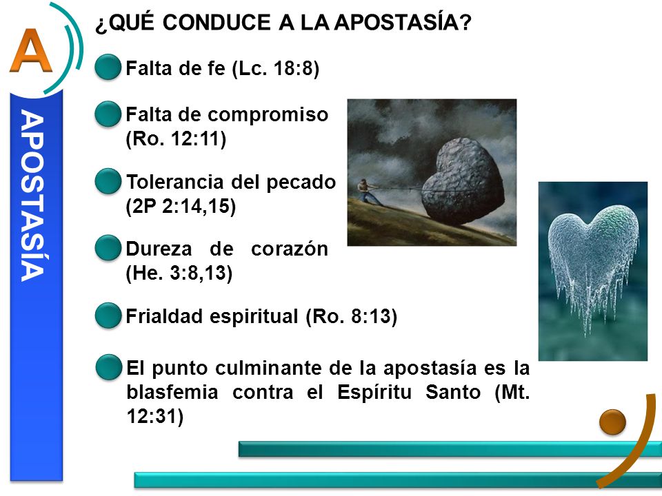 A APOSTASÍA ¿QUÉ CONDUCE A LA APOSTASÍA Falta de fe (Lc. 18:8)