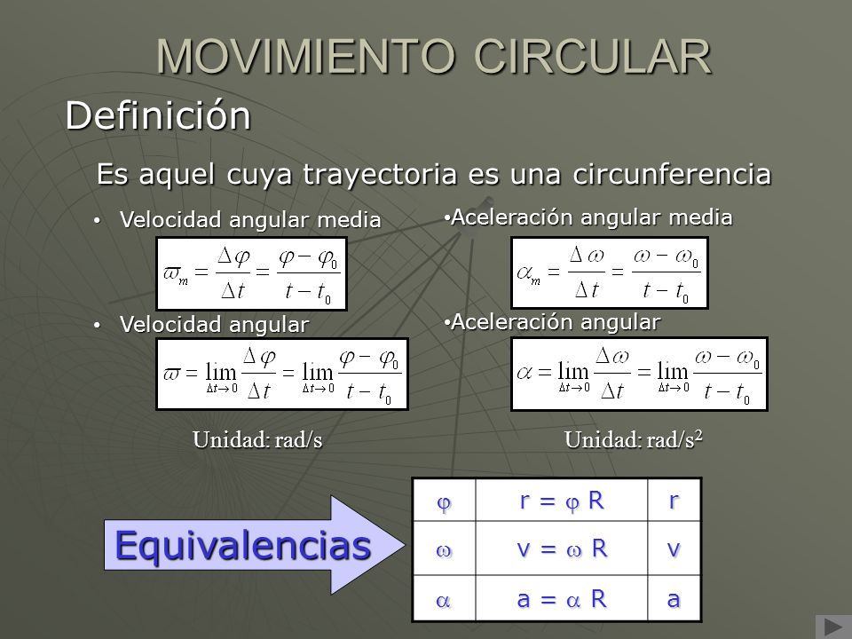 MOVIMIENTO CIRCULAR Definición