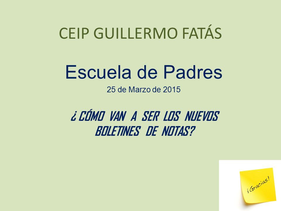 ¿ CÓMO VAN A SER LOS NUEVOS BOLETINES DE NOTAS