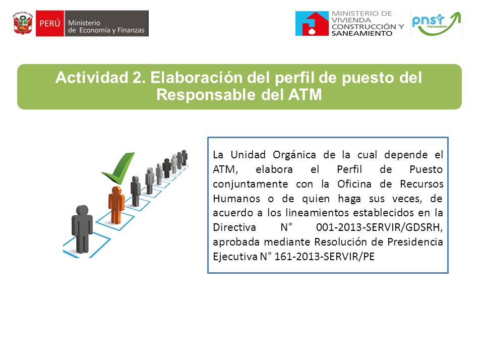 Actividad 2. Elaboración del perfil de puesto del Responsable del ATM