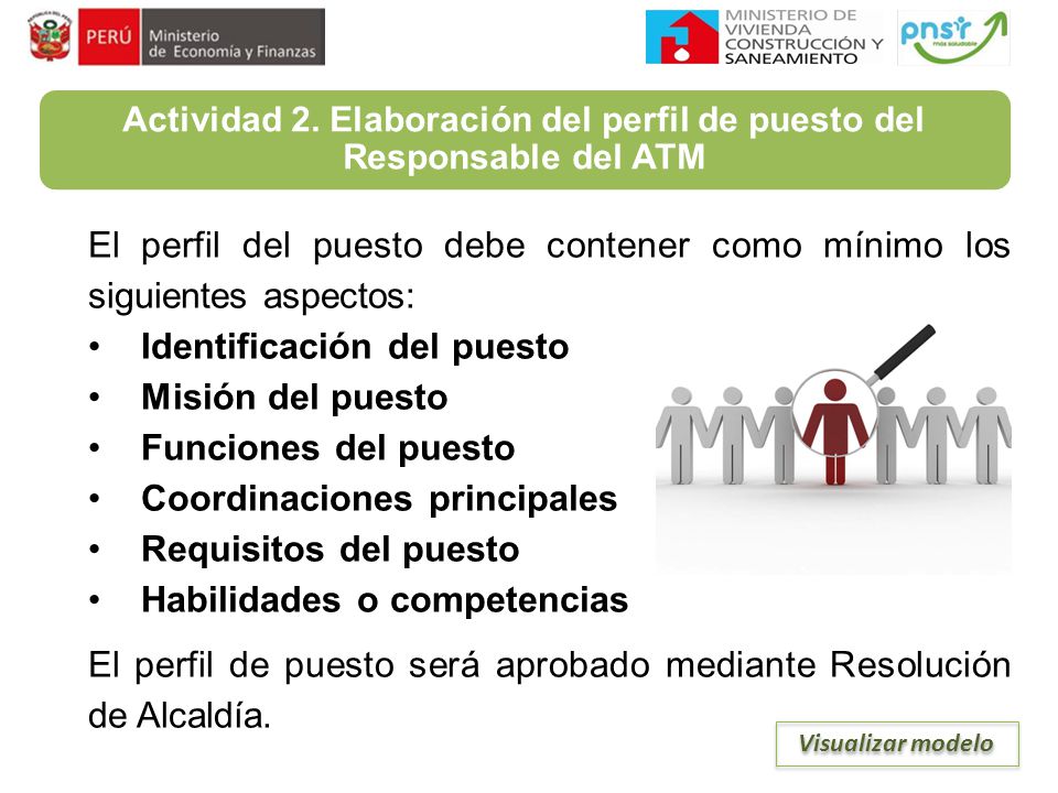 Actividad 2. Elaboración del perfil de puesto del Responsable del ATM