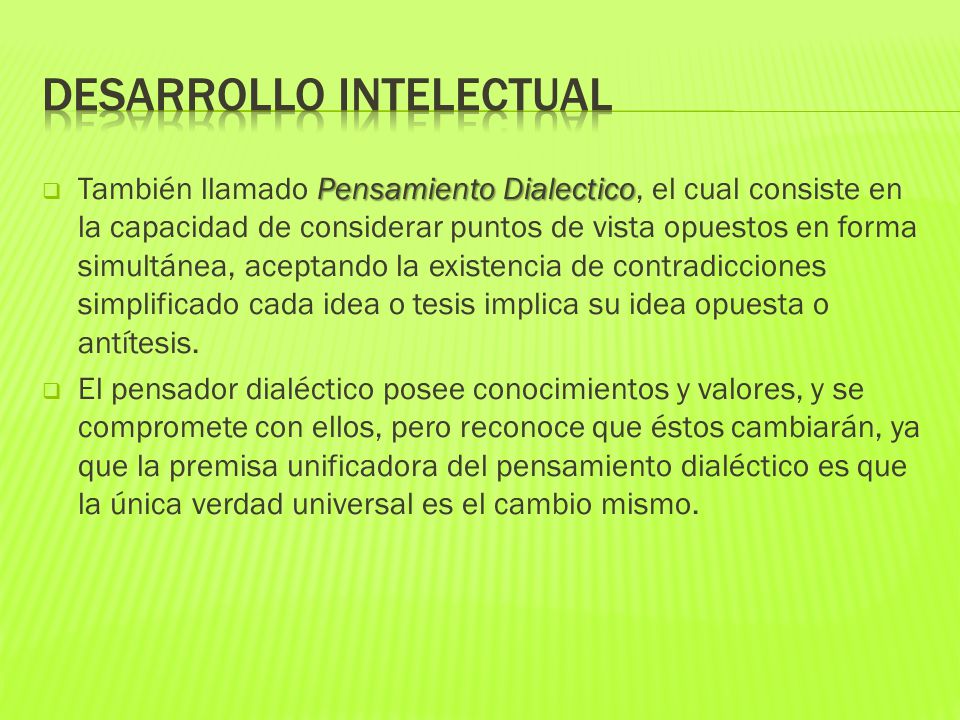 Desarrollo intelectual