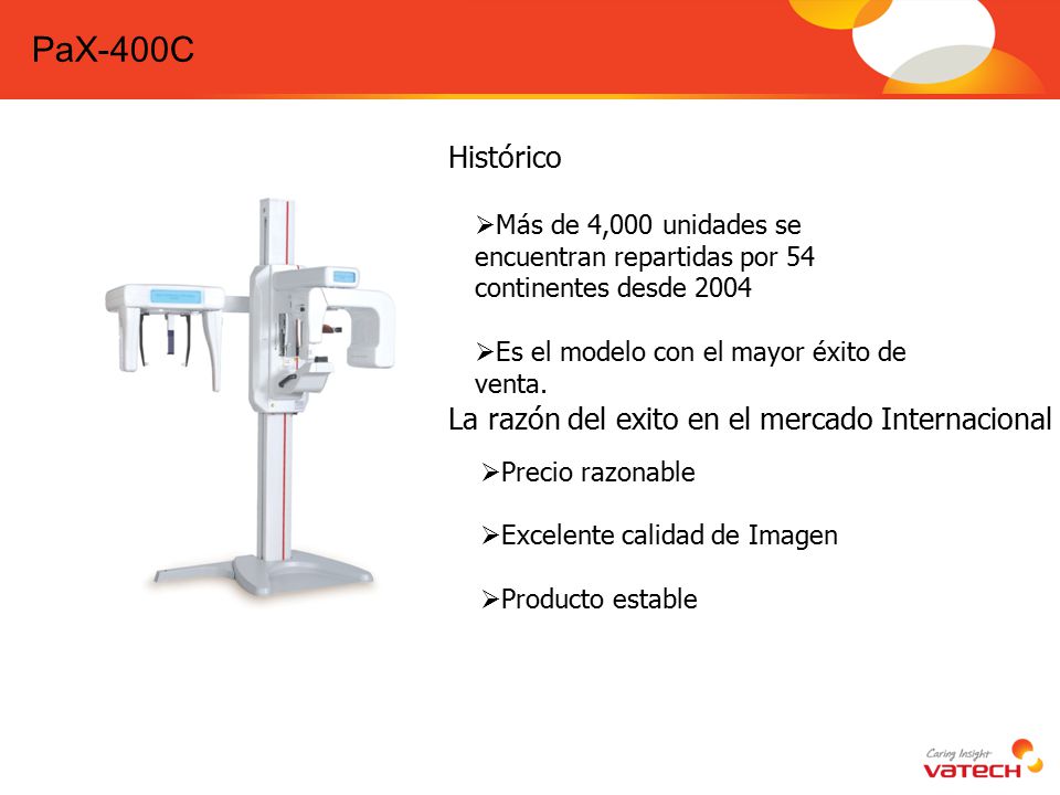 PaX-400C Histórico La razón del exito en el mercado Internacional