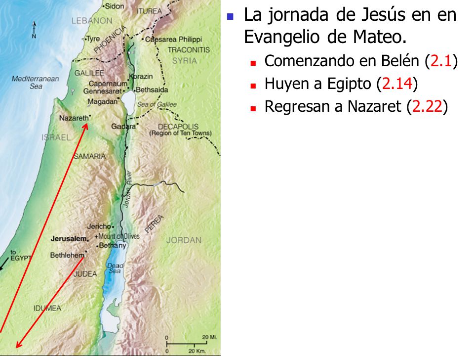 La jornada de Jesús en en Evangelio de Mateo.