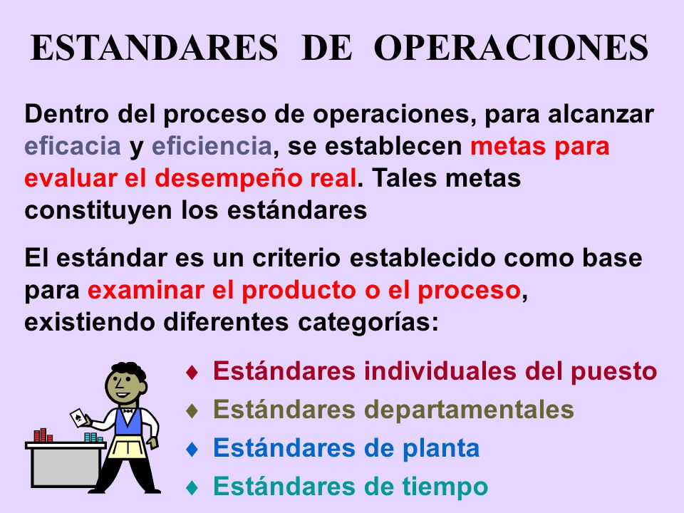 ESTANDARES DE OPERACIONES