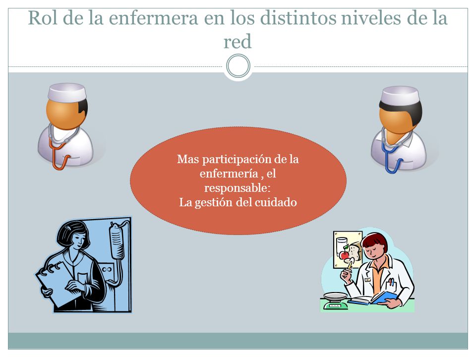 Rol de la enfermera en los distintos niveles de la red
