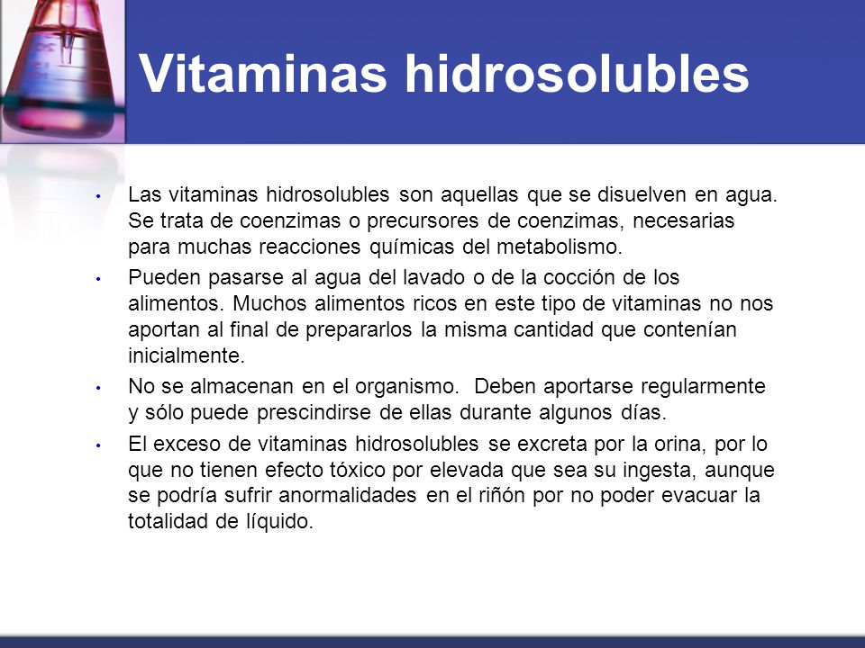 Vitaminas hidrosolubles