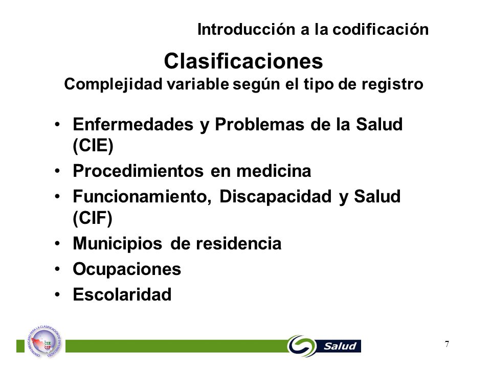 Clasificaciones Complejidad variable según el tipo de registro