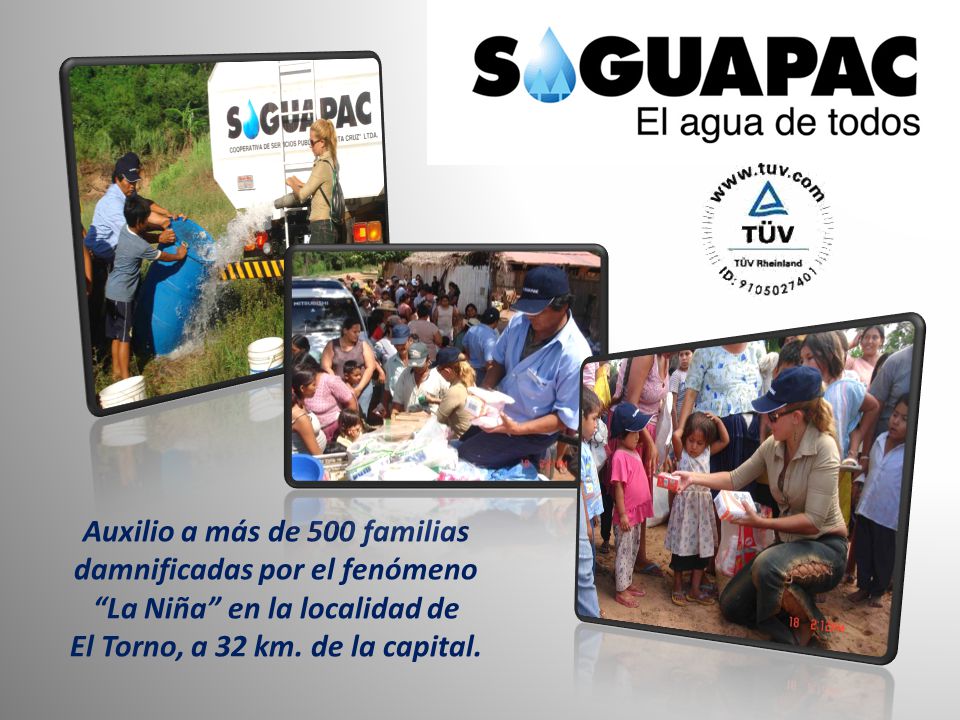 Auxilio a más de 500 familias damnificadas por el fenómeno La Niña en la localidad de El Torno, a 32 km.