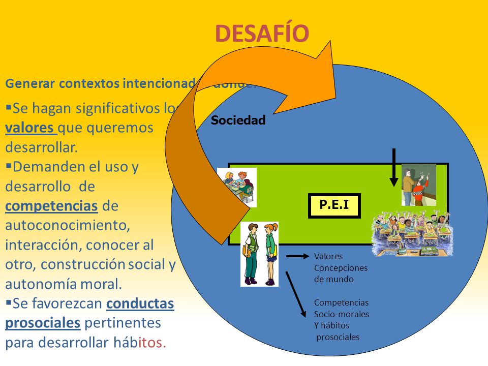 DESAFÍO Se hagan significativos los valores que queremos desarrollar.