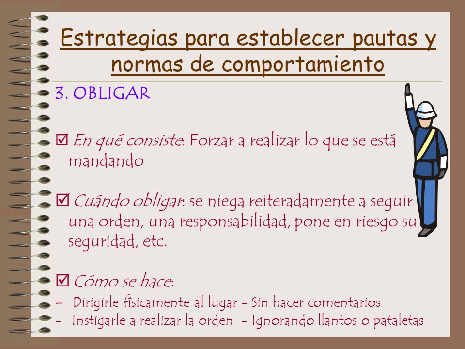Estrategias para establecer pautas y normas de comportamiento