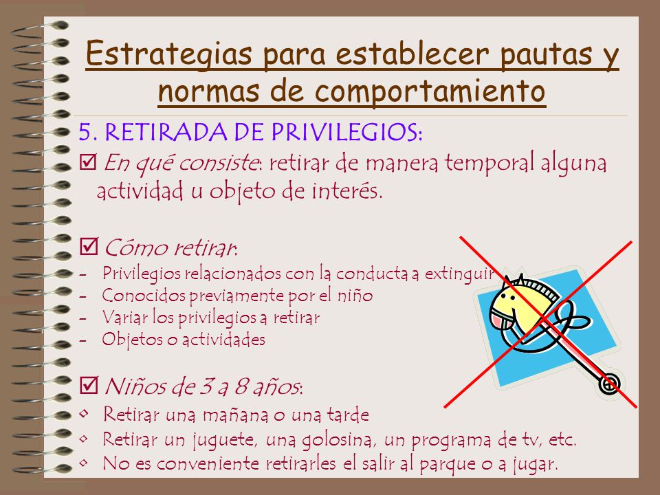 Estrategias para establecer pautas y normas de comportamiento