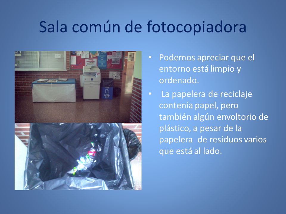 Sala común de fotocopiadora