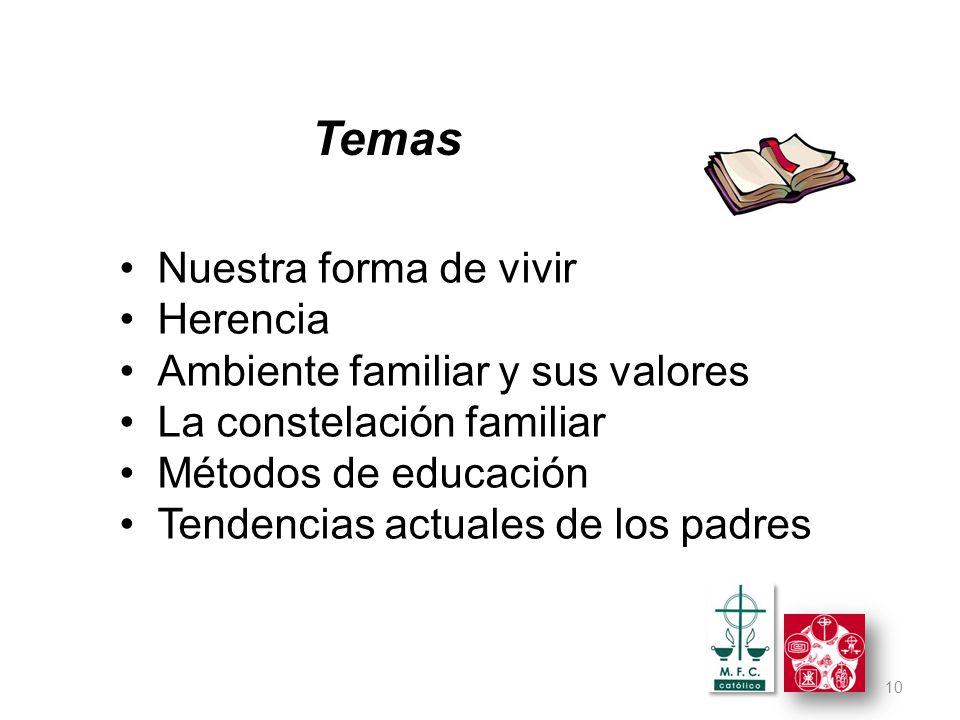 Temas Nuestra forma de vivir Herencia Ambiente familiar y sus valores