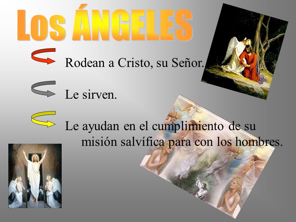 Los ÁNGELES Rodean a Cristo, su Señor. Le sirven.