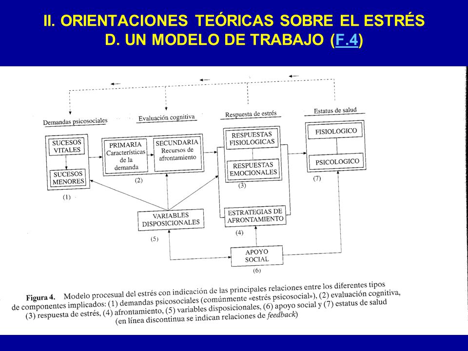 II. ORIENTACIONES TEÓRICAS SOBRE EL ESTRÉS D. UN MODELO DE TRABAJO (F