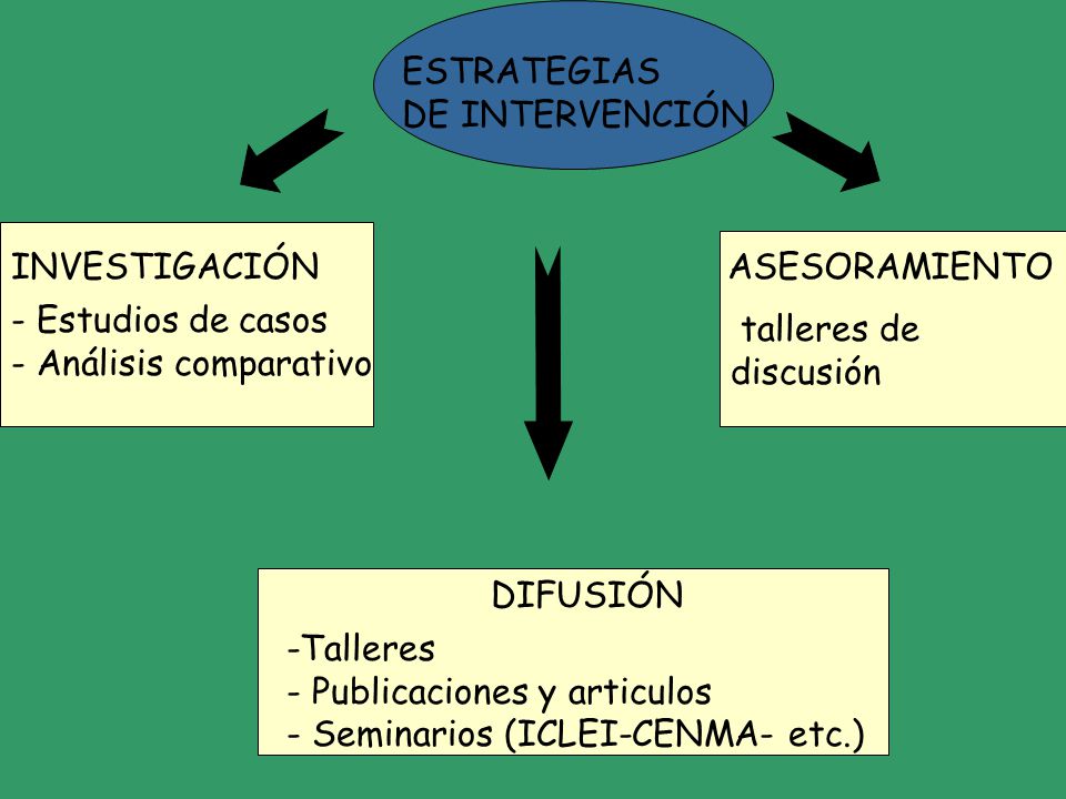 ESTRATEGIAS DE INTERVENCIÓN. INVESTIGACIÓN. ASESORAMIENTO. - Estudios de casos. - Análisis comparativo.