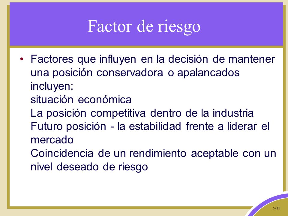 Factor de riesgo