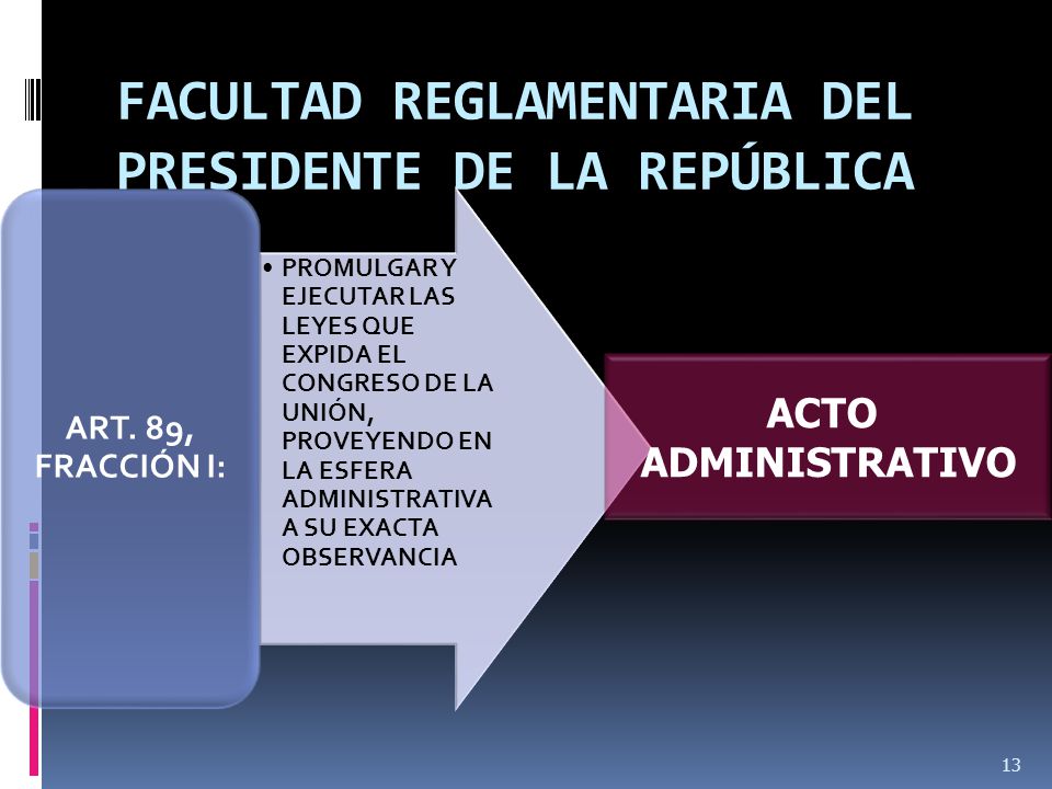 FACULTAD REGLAMENTARIA DEL PRESIDENTE DE LA REPÚBLICA