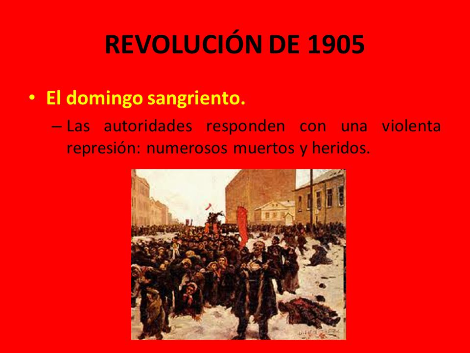 REVOLUCIÓN DE 1905 El domingo sangriento.