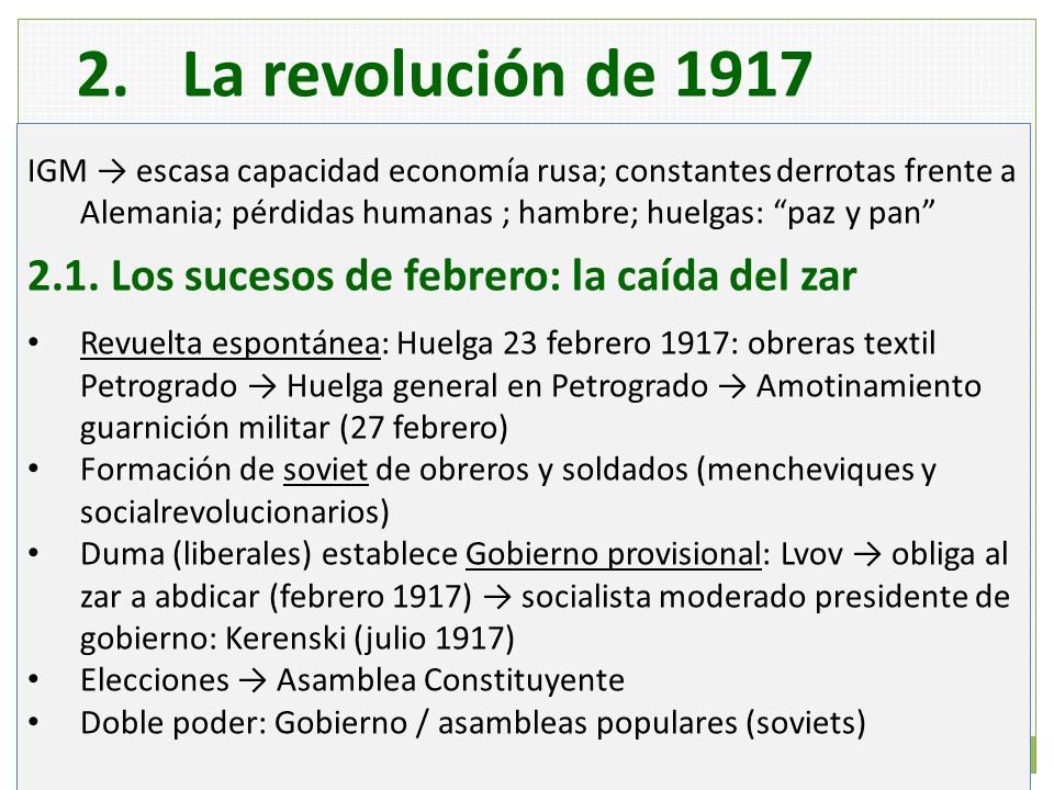 La revolución de Los sucesos de febrero: la caída del zar