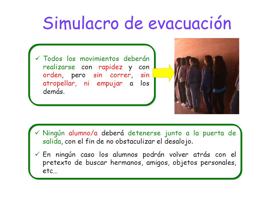 Simulacro de evacuación