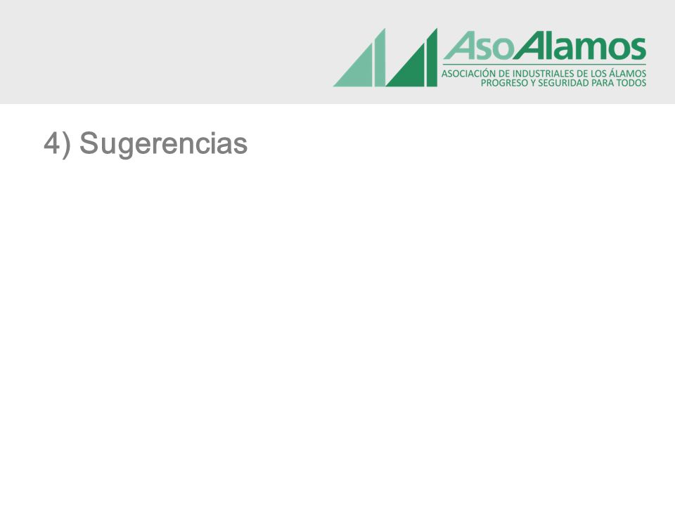 4) Sugerencias