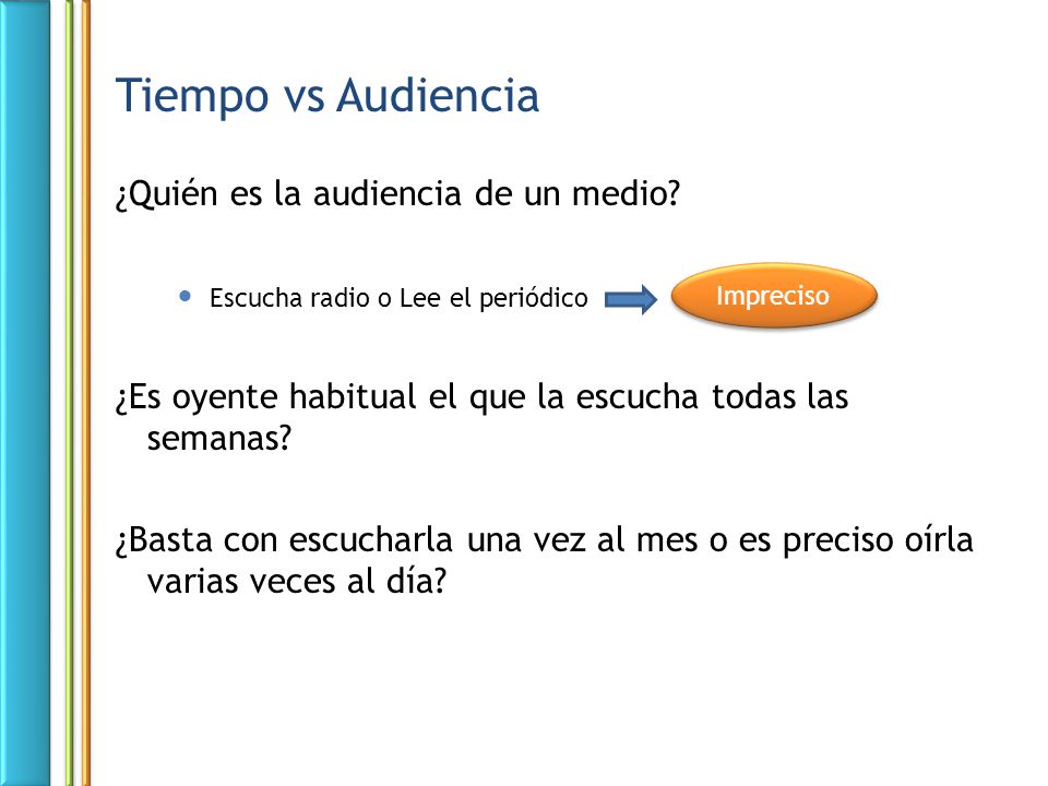 Tiempo vs Audiencia ¿Quién es la audiencia de un medio