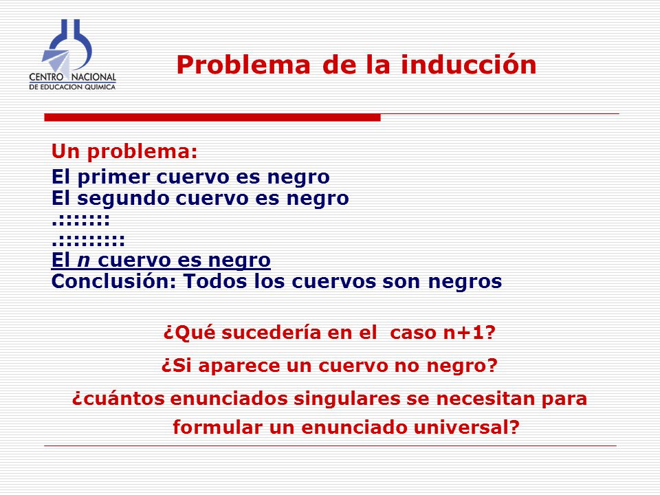 ¿Qué sucedería en el caso n+1 ¿Si aparece un cuervo no negro