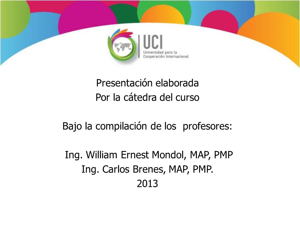Presentación elaborada Por la cátedra del curso Bajo la compilación de los profesores: Ing.