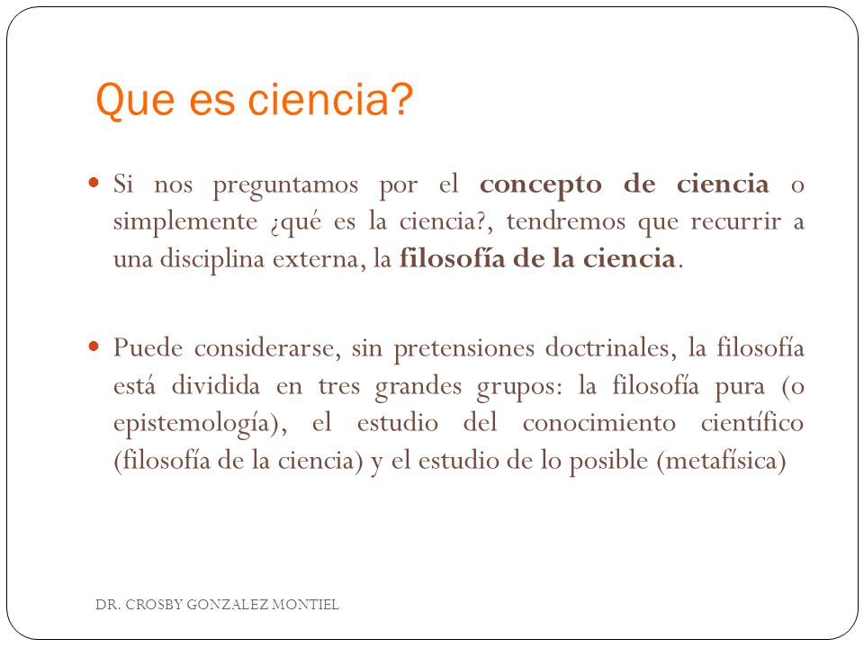 Que es ciencia